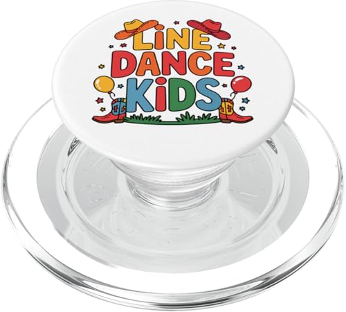 Line Dance Kinder fröhliche Kinder tanzen PopSockets PopGrip für MagSafe Line Dance Kinder fröhliche Kinder tanzen PopSockets PopGrip für MagSafe von Linedance Fröhliche Line Dance Designs für Kinder