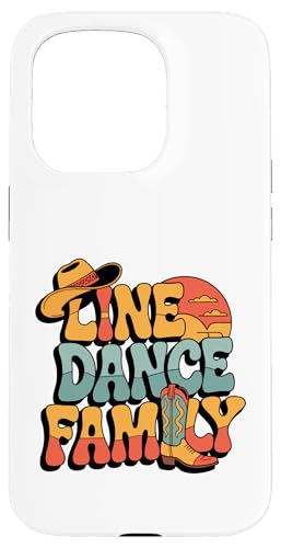 Line Dance Familie tanzende Kinder, Papa und Mama Hülle für iPhone 15 Pro von Linedance Fröhliche Line Dance Designs für alle