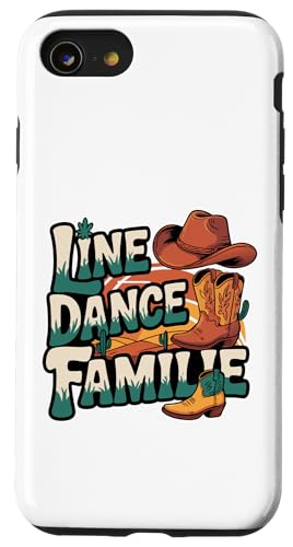 Line Dance Familie tanzende Kinder, Papa und Mama Hülle für iPhone SE (2020) / 7 / 8 von Linedance Fröhliche Line Dance Designs für alle