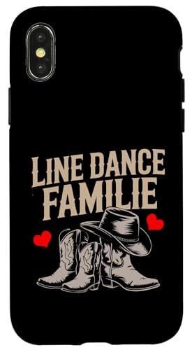 Line Dance Familie tanzende Kinder, Papa und Mama Hülle für iPhone X/XS von Linedance Fröhliche Line Dance Designs für alle