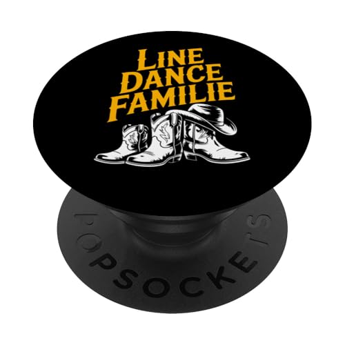 Line Dance Familie tanzende Kinder, Papa und Mama PopSockets Klebender PopGrip Line Dance Familie tanzende Kinder, Papa und Mama PopSockets Klebender PopGrip von Linedance Fröhliche Line Dance Designs für alle