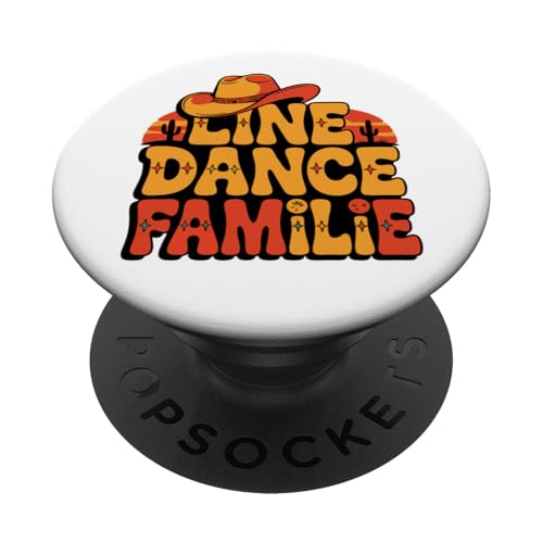 Line Dance Familie tanzende Kinder, Papa und Mama PopSockets Klebender PopGrip Line Dance Familie tanzende Kinder, Papa und Mama PopSockets Klebender PopGrip von Linedance Fröhliche Line Dance Designs für alle