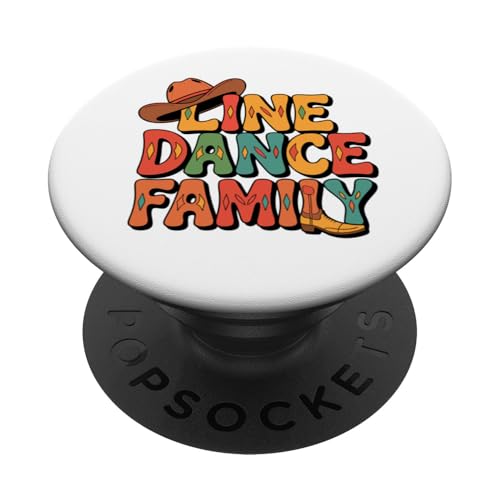 Line Dance Familie tanzende Kinder, Papa und Mama PopSockets Klebender PopGrip Line Dance Familie tanzende Kinder, Papa und Mama PopSockets Klebender PopGrip von Linedance Fröhliche Line Dance Designs für alle