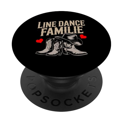 Line Dance Familie tanzende Kinder, Papa und Mama PopSockets Klebender PopGrip Line Dance Familie tanzende Kinder, Papa und Mama PopSockets Klebender PopGrip von Linedance Fröhliche Line Dance Designs für alle