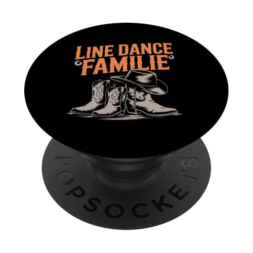 Line Dance Familie tanzende Kinder, Papa und Mama PopSockets Klebender PopGrip Line Dance Familie tanzende Kinder, Papa und Mama PopSockets Klebender PopGrip von Linedance Fröhliche Line Dance Designs für alle