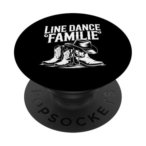 Line Dance Familie tanzende Kinder, Papa und Mama PopSockets Klebender PopGrip Line Dance Familie tanzende Kinder, Papa und Mama PopSockets Klebender PopGrip von Linedance Fröhliche Line Dance Designs für alle