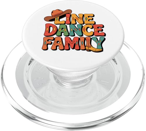 Line Dance Familie tanzende Kinder, Papa und Mama PopSockets PopGrip für MagSafe von Linedance Fröhliche Line Dance Designs für alle
