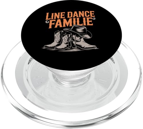 Line Dance Familie tanzende Kinder, Papa und Mama PopSockets PopGrip für MagSafe von Linedance Fröhliche Line Dance Designs für alle