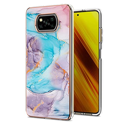 Liner Hülle für Xiaomi Poco X3 Pro/Poco X3 NFC, Bunte Muster Ultra Dünn Glänzend Weich Silikon TPU Stoßfest Handyhülle Flexibel Handytasche Schutzhülle für Xiaomi Poco X3 Pro - Marmorblau Liner Hülle für Xiaomi Poco X3 Pro/Poco X3 NFC, Bunte Muster Ultra Dünn Glänzend Weich Silikon TPU Stoßfest Handyhülle Flexibel Handytasche Schutzhülle für Xiaomi Poco X3 Pro - Marmorblau von Liner