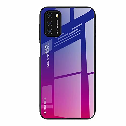 Liner Hülle für Xiaomi Redmi 9T, Ultradünne Hochwertigem Gehärtetem Glas Zurück & Weich Silikon TPU Rahmen Handyhülle Farbverlauf Farbe Case Stoßfest Schutzhülle, Buntes Lila Liner Hülle für Xiaomi Redmi 9T, Ultradünne Hochwertigem Gehärtetem Glas Zurück & Weich Silikon TPU Rahmen Handyhülle Farbverlauf Farbe Case Stoßfest Schutzhülle, Buntes Lila von Liner