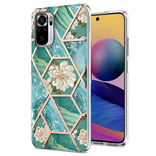 Liner Hülle für Xiaomi Redmi Note 10 4G/Redmi Note 10S, Marmor Ultra Dünn Glänzend Weich Silikon TPU Stoßfest Handyhülle Cover Flexibel Handytasche Schutzhülle - Grüne Blume Liner Hülle für Xiaomi Redmi Note 10 4G/Redmi Note 10S, Marmor Ultra Dünn Glänzend Weich Silikon TPU Stoßfest Handyhülle Cover Flexibel Handytasche Schutzhülle - Grüne Blume von Liner