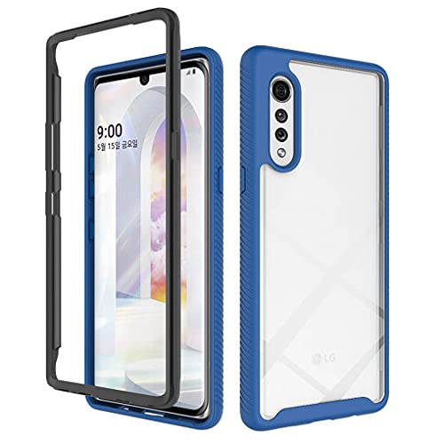 Liner Transparent Hülle für LG Velvet 5G/4G Handyhülle, Schutzhülle Ganzkörper Hochleistungs [Militärqualität] Stoßfeste Fallschutz-Telefonhülle für LG Velvet 5G/4G - Dunkelblau von Liner