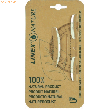 10 x Linex Winkelmesser 180 Grad N910 transparent nature von Linex