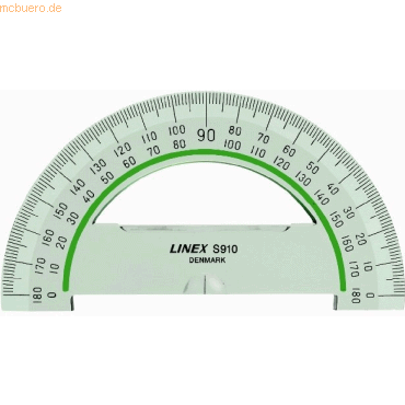 10 x Linex Winkelmesser 180 Grad S910 transparent von Linex