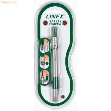 12 x Linex Sicherheitsbleizirkel mit Gummigriff in einer Stiftoptik von Linex