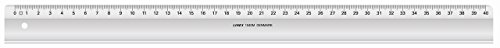 Linex 1040M Schul-Lineal 400 mm lang, 33 mm breit, glasklar, Tuschekante von Linex