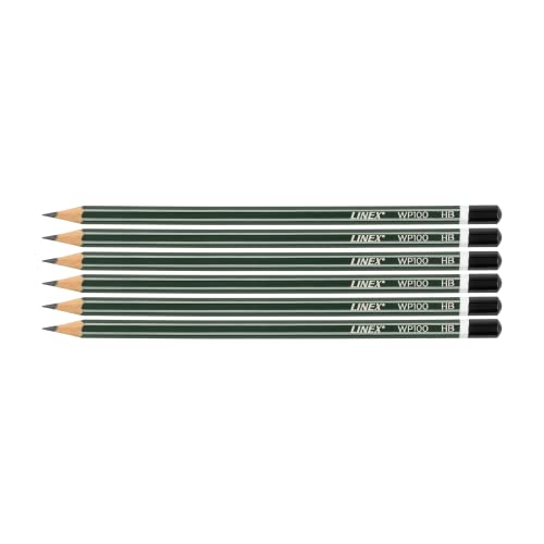 Linex Bleistifte Klassik HB, WP100, 6 Stück im Blister, Grün von Linex
