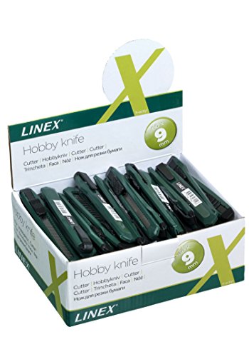 Linex CK400 Hobby-Kuttermesser, Klingenvorschub mit Feststellklemme, 60 Stück in Displaybox von Linex