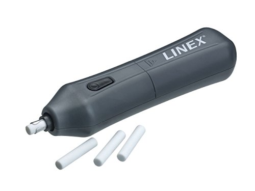 Linex Elektrischer Radierer, sehr präzise, batteriebertieben, Elektro-Radierer für Bleistift, mit 10 Nachfüll-Radiergummis von Linex