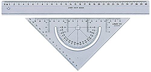 Linex Geometrie-Set, Lineal 30 cm, Geodreieck m. Winkelmesser 18 cm, transparent Linex Geometrie-Set, Lineal 30 cm, Geodreieck m. Winkelmesser 18 cm, transparent von Linex