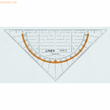 Linex Geometriedreieck 16cm transparent von Linex