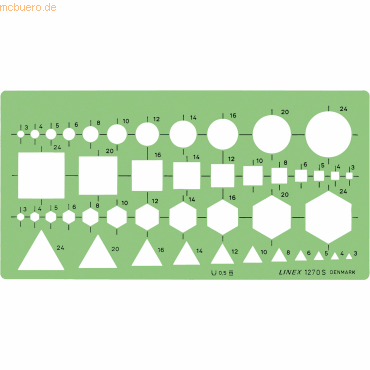 Linex Kombinationsschablone 1270S grün von Linex