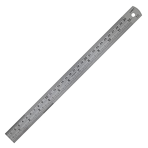 Linex SL30 Stahl-Lineal, 300 x 19mm, cm und Zoll-Skala, Umrechnungstabelle von Linex