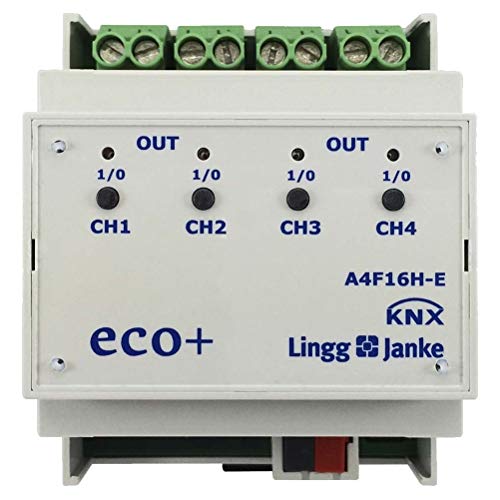 Schaltaktor eco+, 4-fach, 16A C-Last LINGG A4F16-E von Lingg + Janke