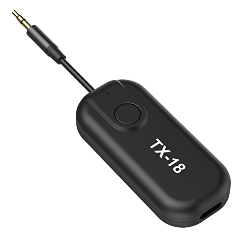 Lingshi 1 Stück Bluetooth 5.0 Transmitter Adapter 3,5 mm HD Niedrige Latenz für -LL für PC von Lingshi