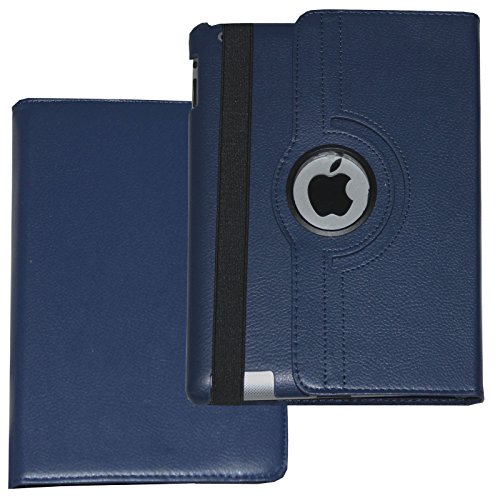 Schutzhülle für iPad 2. 3. 4. Generation, passend Modell A1395 A1396 A1397 A1416 A1430 A1403 A1458 A1459 A1460 – Lingsor Smart Cover Case drehbar Ständer Unterstützung Wake up Sleep Königsblau von Lingsor
