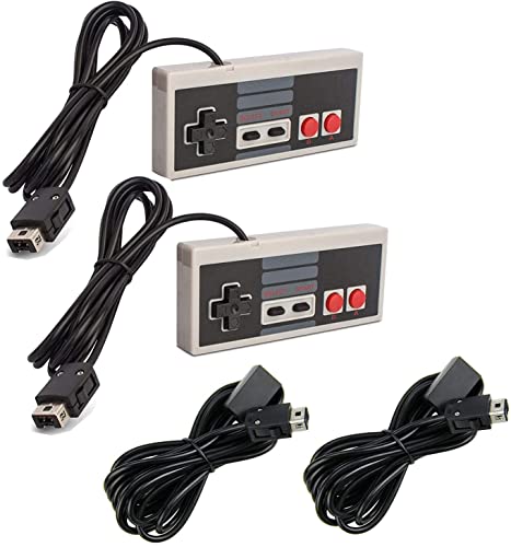 Link-e : 2 X Controller und Verlangerungskabel Kompatibel mit Nintendo Mini/Classic NES Konsole von Link-e