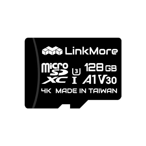 LinkMore 128 GB XV13 (Agon) Micro SDXC-Karte, A1, UHS-I, U3, V30, Class 10 kompatibel, Read Speed Up bis zu 100 MB/s, Geschwindigkeit bis zu 40 MB/s, SD-Adapter im Lieferumfang enthalten von LinkMore