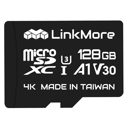 LinkMore 128 GB XV13 (Agon) Micro SDXC-Karte, A1, UHS-I, U3, V30, Class 10 kompatibel, Read Speed Up bis zu 100 MB/s, Geschwindigkeit bis zu 40 MB/s, SD-Adapter im Lieferumfang enthalten von LinkMore