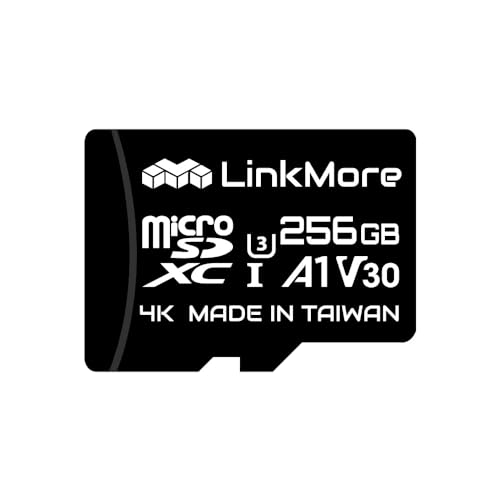 LinkMore 256 GB XV13 (Agon) Micro SDXC-Karte, A1, UHS-I, U3, V30, Class 10 kompatibel, Read Speed Up bis zu 100 MB/s, Geschwindigkeit bis zu 75 MB/s, SD-Adapter im Lieferumfang enthalten von LinkMore