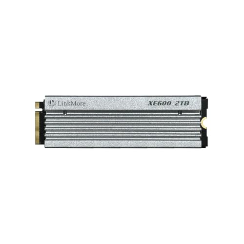 LinkMore XE600 2TB M.2 2280 SSD, PCIe Gen4 NVMe Internal Gaming Solid State Drive with Heatsink, Up to 7200 MB/s, Compatible with Playstation 5, PS5 von LinkMore