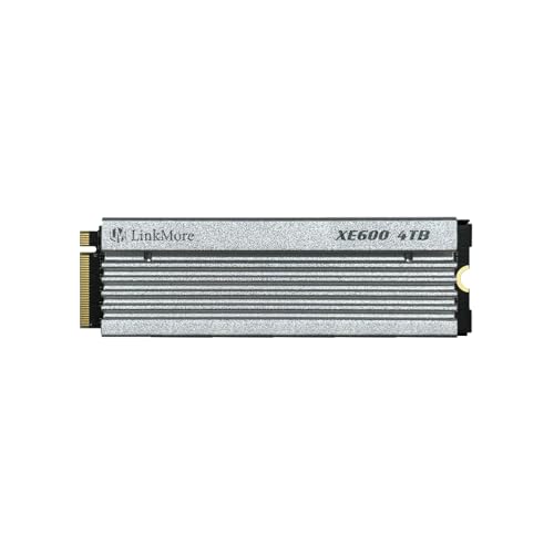 LinkMore XE600 4TB M.2 2280 SSD, PCIe Gen4 NVMe Internal Gaming Solid State Drive with Heatsink, Up to 7200 MB/s, Compatible with Playstation 5, PS5 LinkMore XE600 4TB M.2 2280 SSD, PCIe Gen4 NVMe Internal Gaming Solid State Drive with Heatsink, Up to 7200 MB/s, Compatible with Playstation 5, PS5 von LinkMore