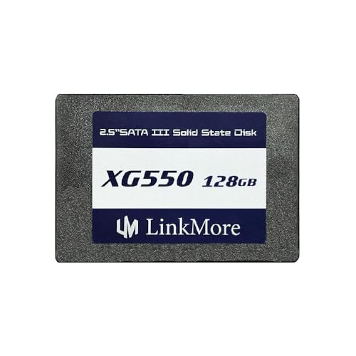 LinkMore XG550 128GB 2,5" SATA III (6Gb/s) interne SSD, SSD-Festplatte, Lesegeschwindigkeit bis zu 500MB/s, 2,5" für Laptop und Desktop-PC von LinkMore