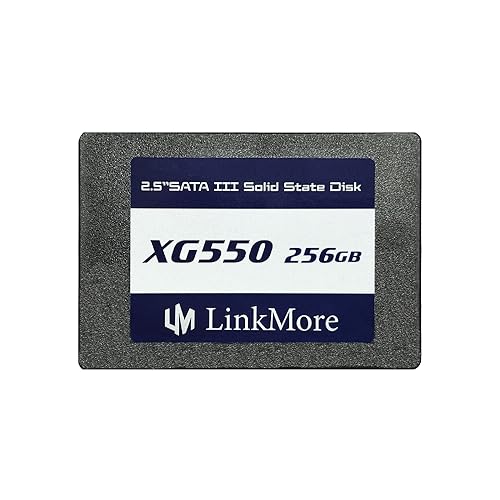 LinkMore XG550 256 GB 2,5 Zoll SATA III (6 Gb/s) interne SSD, Lesegeschwindigkeit bis zu 500 MB/s, 2,5 Zoll für Laptop und Desktop-PC von LinkMore