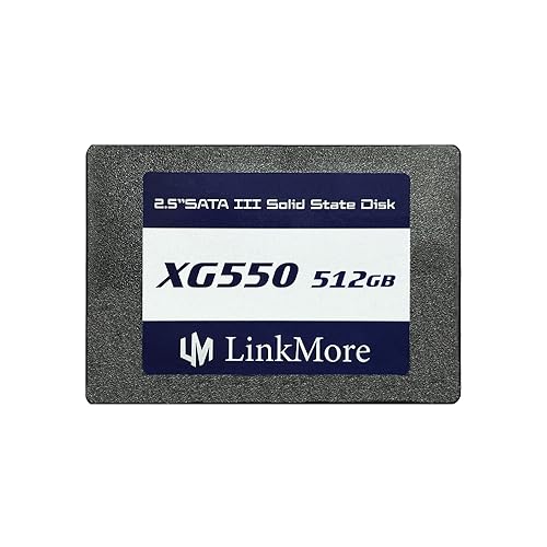 LinkMore XG550 512 GB 2,5 Zoll SATA III (6 GB/s) interne SSD, Lesegeschwindigkeit bis zu 500 MB/s, 2,5 Zoll für Laptop und Desktop-PC von LinkMore