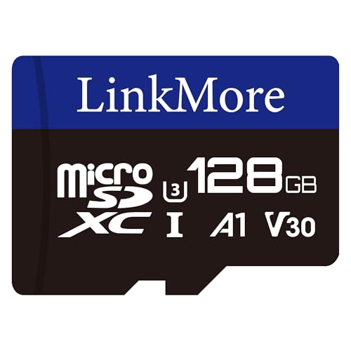 LinkMore XV13 128GB MicroSD Speicherkarte, MicroSDXC A1 UHS-I U3 V30 Class 10, Lesen bis zu 95 MB/s, Schreiben bis zu 45 MB/s, SD Adapter enthalten LinkMore XV13 128GB MicroSD Speicherkarte, MicroSDXC A1 UHS-I U3 V30 Class 10, Lesen bis zu 95 MB/s, Schreiben bis zu 45 MB/s, SD Adapter enthalten von LinkMore