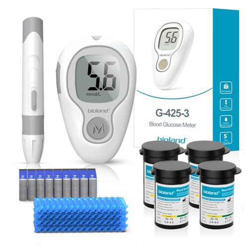 Blutzuckermessgerät-Set, 100 Teststreifen, 100 Lanzetten, 1 Blutzuckermessgerät, 1 Stechhilfe, Diabetes-Testset ohne Codierung, Glucometer mit großem Display, Glucometer für den Heimgebrauch Blutzuckermessgerät-Set, 100 Teststreifen, 100 Lanzetten, 1 Blutzuckermessgerät, 1 Stechhilfe, Diabetes-Testset ohne Codierung, Glucometer mit großem Display, Glucometer für den Heimgebrauch von LinkSun