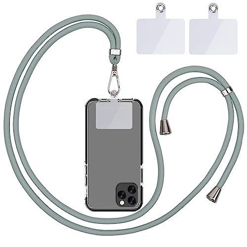 Handykette Universal, Handy Lanyard, Universelles Handy um den Hals hängend mit Pad Handy Lanyard, verstellbar und abnehmbar. (Hellgrün) von Linkbro