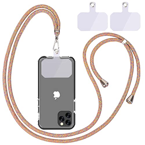 Linkbro Handykette universal£¬Mobile Phone Chain for Hanging£¬Zum Umh?ngen um den Hals Universal-Handy mit Pad Handy-Umh?ngeband£¬Einstellbar und abnehmbar.£¨Gelber Regenbogen£©¡" von Linkbro