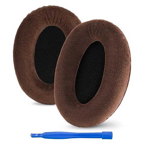 Linkidea Ersatz-Ohrpolster für Sennheiser HD515, HD555, HD595, HD518, HD598, HD598SE, HD598CS, HD560s Kopfhörer, Velour/Braun von Linkidea