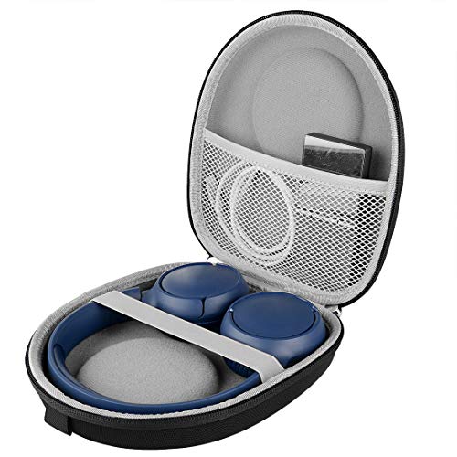 Linkidea Kopfhörer-Tragetasche, kompatibel mit JBL Tune 500BT, T500bt, T600BTNC, Live 400BT, T450BT, E45BT Hülle, schützende Hartschalen-Reisetasche mit Kabel, Ladegerät, Schwarz von Linkidea