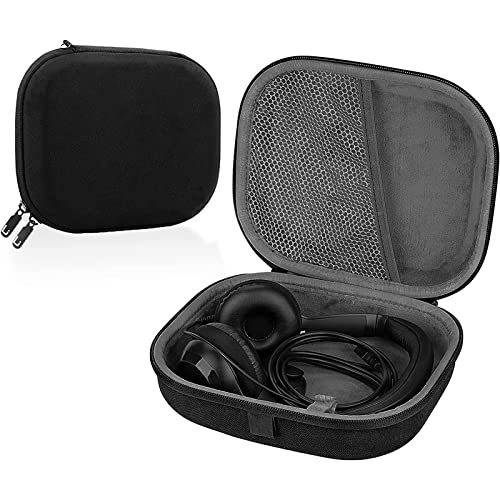Linkidea Kopfhörer-Tragetasche kompatibel mit Logitech H760, 960USB, G330, H820e Mono, Zone 900/750, Ersatz-Hartschalen-Reisetasche mit Kabel, Ladegerät-Aufbewahrung (schwarz) von Linkidea