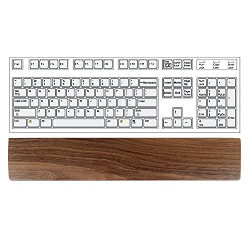 Linkidea Tastatur-Handgelenkauflage, volle Größe, Gaming-Tastatur, Handgelenkauflage, Stützkissen für Büro, Computer, Laptop Tippen (braunes Walnuss) von Linkidea