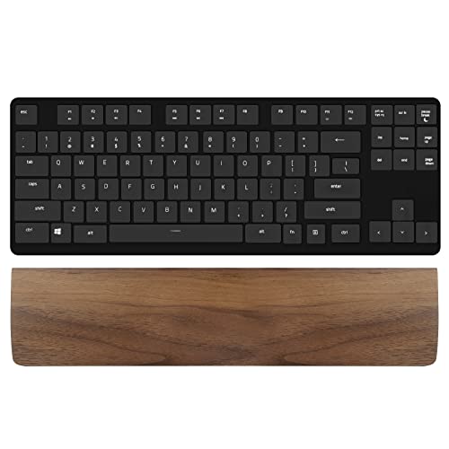 Linkidea Tenkeyless Tastatur-Handgelenkst?tze, 80 % Tastaturauflage f?r B?ro, Computer, Laptop, Mac, bequem, leicht f?r einfaches Tippen (Braun Walnuss) von Linkidea