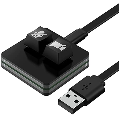 Linkidea USB-Zoom-Meeting-Stummschalttaste für Windows, Video starten/stoppen, Mikrofon-Audio stummschalten/Stummschaltung aufheben, kompatibel mit Zoom-App-Plug-and-Play-Tastatur von Linkidea