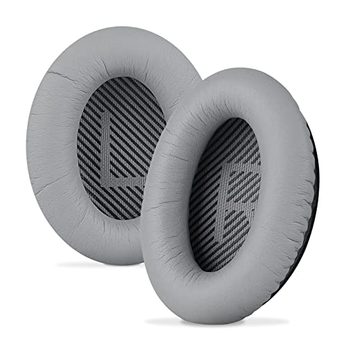 Ohrpolster für Bose QC45 QC35 QC35 ii Gaming QC15 QC25 AE2 AE2i AE2w SoundTrue SoundLink Around-Ear Kopfhörer Ersatz Ohrpolster Ohrpolster Headset Ohrpolster (Proteinleder/Grau) von Linkidea